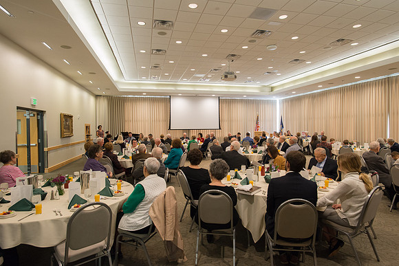 Emeritus Breakfast, Nov 2018, BYU-Idaho Alumni Award of excellence was awarded to Jon Beesley.
