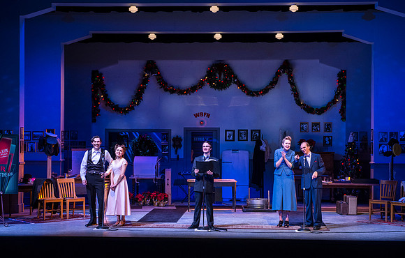 It's a Wonderful Life: A Live Radio Play, comes to life on stage at the Snow Drama Theater at BYU-Idaho.  It was written by Joe Landry and directed by Roger Merrill.