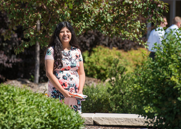 Kasandra Matus on campus.