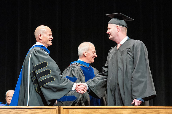 Graduates during convocation of the College of Physical Sciences and Engineering.