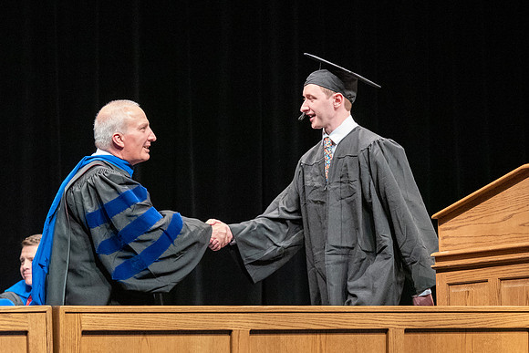 Graduates during convocation of the College of Physical Sciences and Engineering.