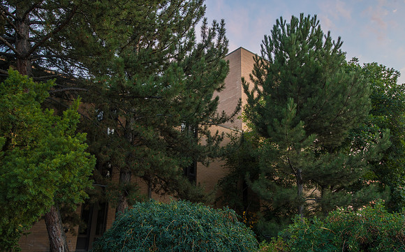 The Snow building on BYU-Idaho campus, Summer Break.
