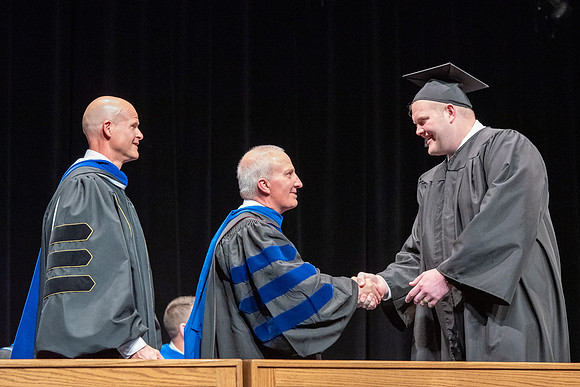 Graduates during convocation of the College of Physical Sciences and Engineering.