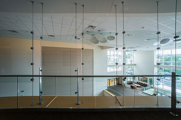 New glass is being installed for safety purposes.