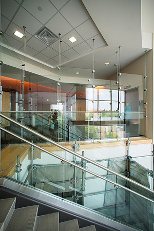 New glass is being installed for safety purposes.
