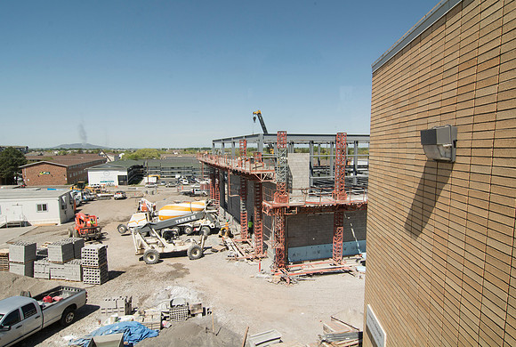 The Heating Plant is currently under construction during the 2014 Spring Semester.