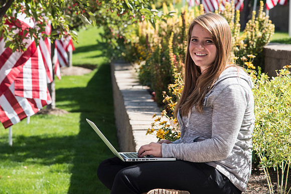 500 flags displayed in the Central Quad on Constitution Day.