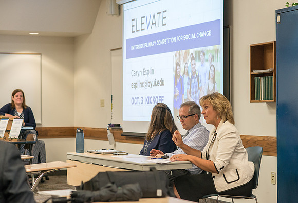 Faculty at BYU-Idaho gather to learn and inspire each ofther before the start of a new semester.  Sept 2019