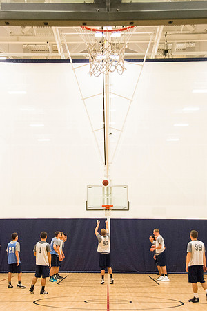 Students play ward basketball in the I-Center