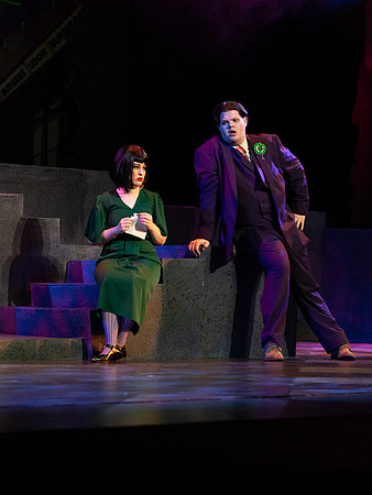 Students performing in the play The Mikado.