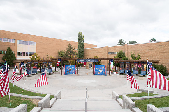 Flags on campus for Constitution Day