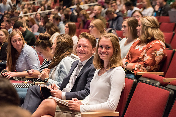 First devotional of Fall semester. Brocasting President Nelson speaks at BYU devotioanl.