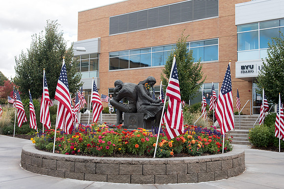 Flags on campus for Constitution Day