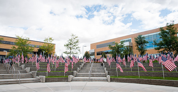 Flags on campus for Constitution Day