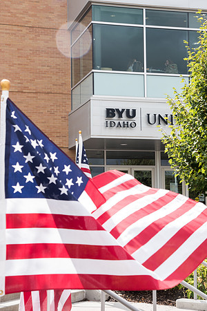 Campus is decorated in hundreds of flags to commemorate the US Constitution.