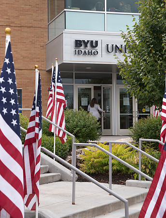 Campus is decorated in hundreds of flags to commemorate the US Constitution.