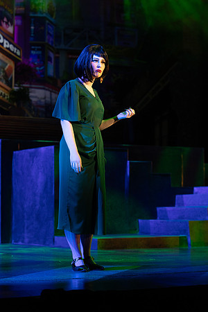 Students performing in the play The Mikado.