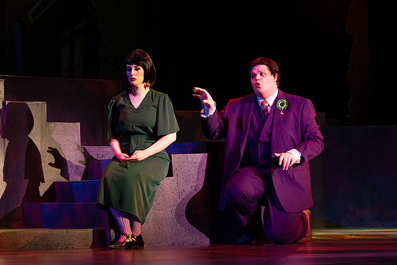 Students performing in the play The Mikado.