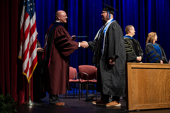 Graduates during convocation for the College of Academic Success & Interdisciplinary Studies.