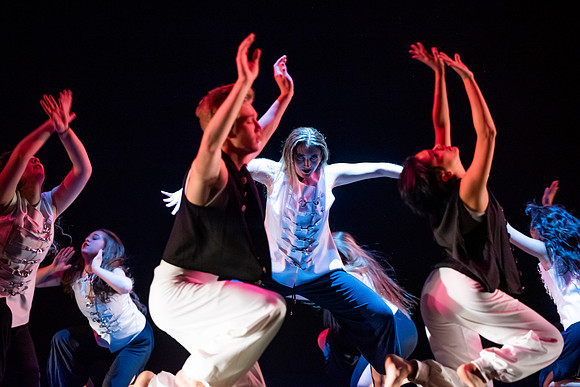 BYUI students dance in the multi-style performance, Extravadance.