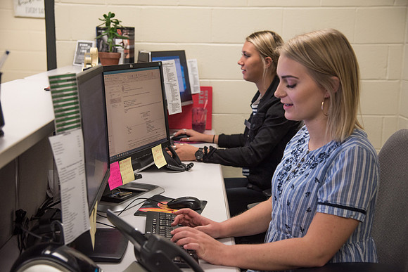 Student Employees in the BYU-Idaho Scheduling Office