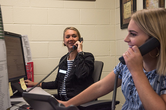 Student Employees in the BYU-Idaho Scheduling Office