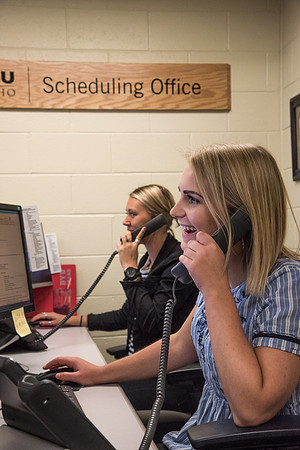 Student Employees in the BYU-Idaho Scheduling Office