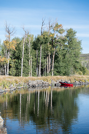 Students in the class of Principle of Fish Management,taught by Brother Billman, learn how to set gill nets to capture fish in the ponds at Sand Creek.
