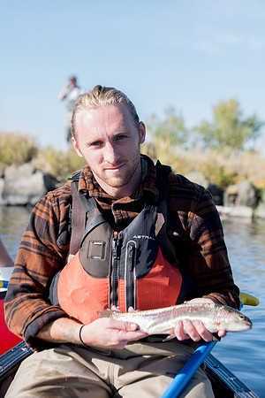Students in the class of Principle of Fish Management,taught by Brother Billman, learn how to set gill nets to capture fish in the ponds at Sand Creek.