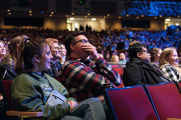 President and Sister Meredith host Date Night at BYUI.
