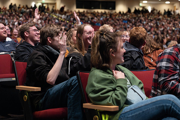 President and Sister Meredith host Date Night at BYUI.