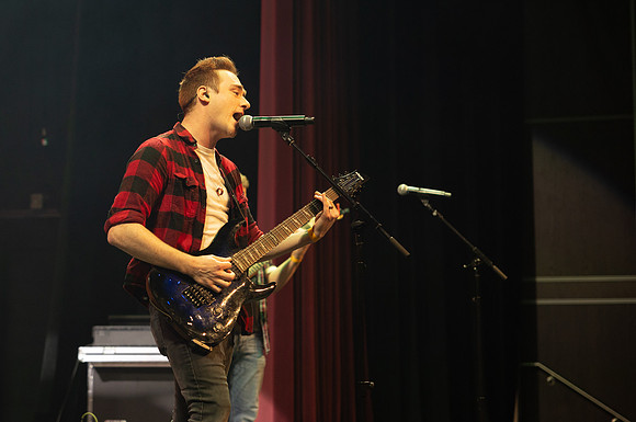 Students performing at Battle of the Bands.