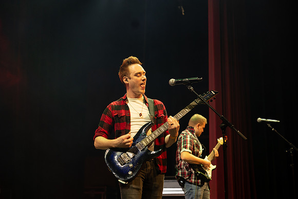 Students performing at Battle of the Bands.
