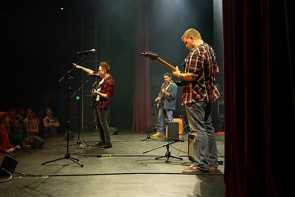 Students performing at Battle of the Bands.