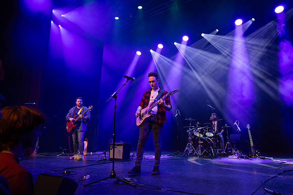 Students performing at Battle of the Bands.