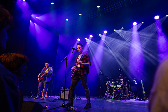 Students performing at Battle of the Bands.