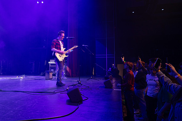 Students performing at Battle of the Bands.