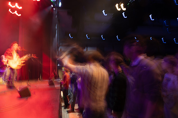 Students performing at Battle of the Bands.