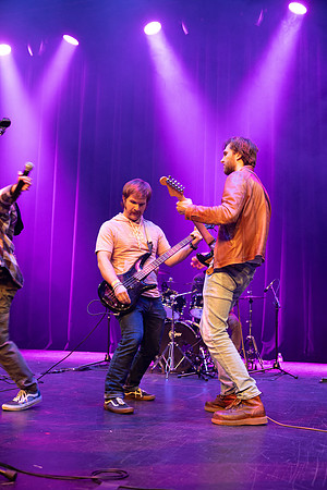 Students performing at Battle of the Bands.
