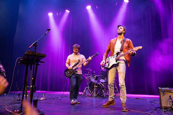 Students performing at Battle of the Bands.