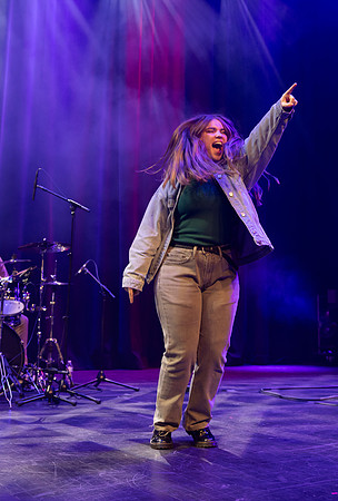 Students performing at Battle of the Bands.