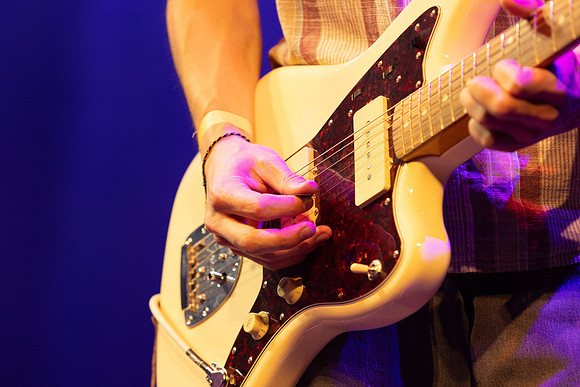 Students performing at Battle of the Bands.