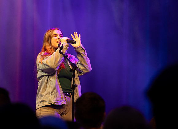 Students performing at Battle of the Bands.