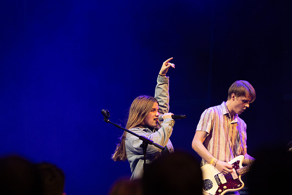 Students performing at Battle of the Bands.