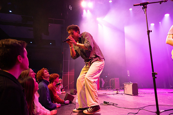 Students performing at Battle of the Bands.