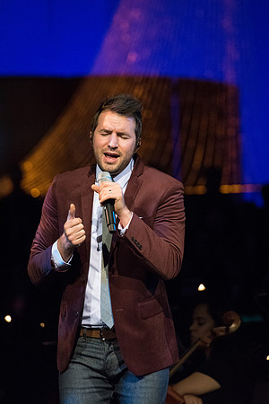 David Archuleta and Nathan Pacheco were the featured guests at BYU-Idaho's annual Christmas concert in the BYU-Idaho Center. They performed with the Symphony Orchestra, combined choirs, and other stud