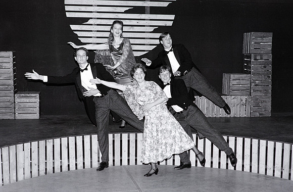 Some of the cast members of the muscial reune.
