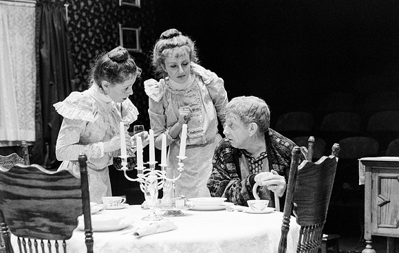 Maids talking to old Lace.