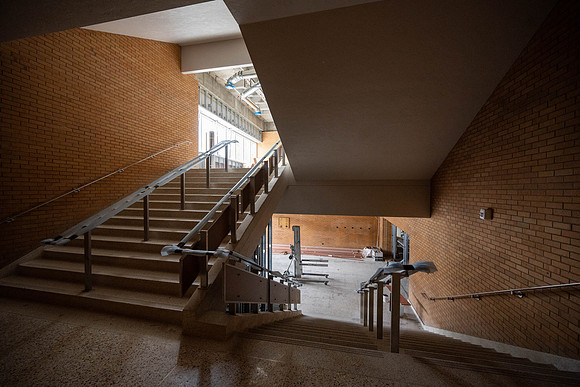 Construction progress for the David O McKay Library