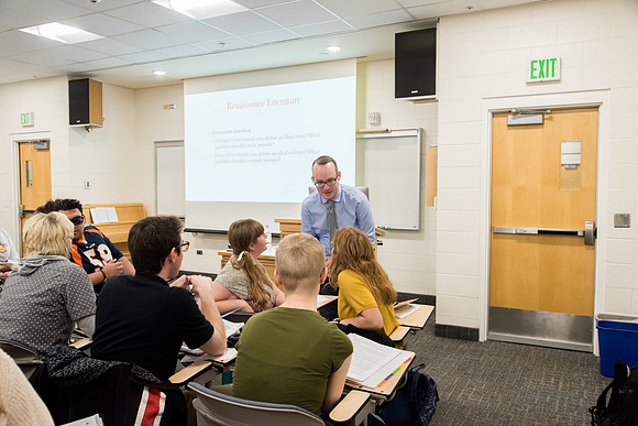 Humanities Class- West culture taught by Brother Charles Stratford